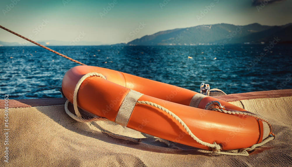 Fototapeta premium life belt sos lying