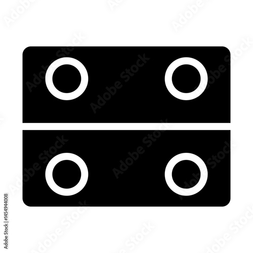 Tennis Doubles Match Glyph icons
