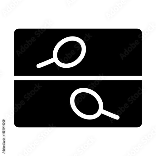 Tennis Singles Match Glyph icons
