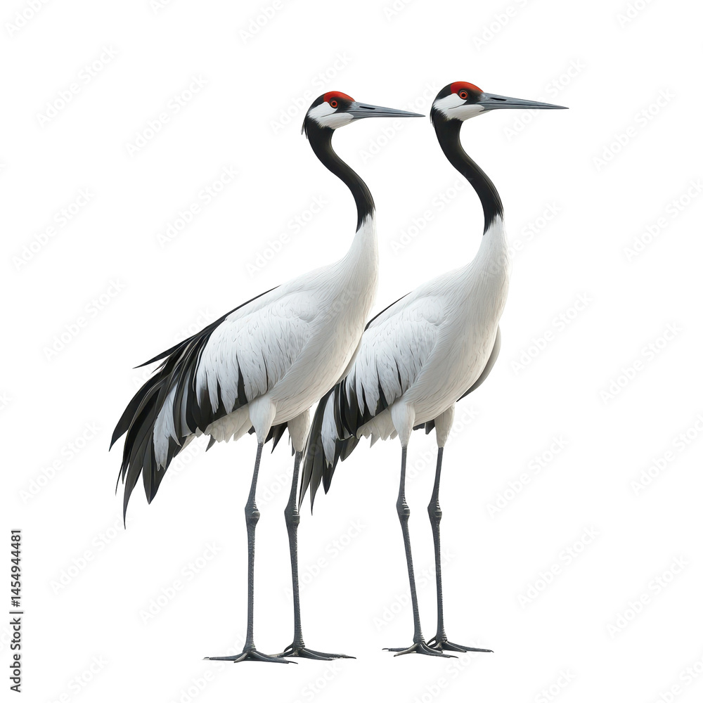 Cranes isolated on transparent background Cranes isolated on transparent background
