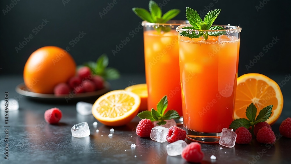 Refreshing Orange and Raspberry Summer Cocktail Recipe Refreshing Orange and Raspberry Summer Cocktail Recipe