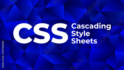 Cascading Style Sheets (CSS) title on Blue background