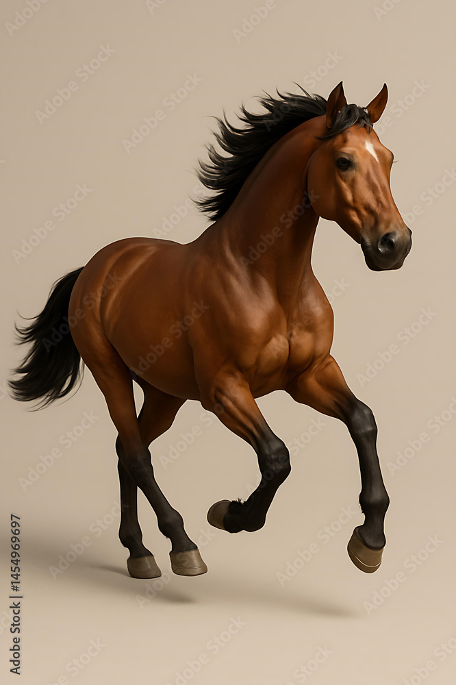 Obraz premium horse on white