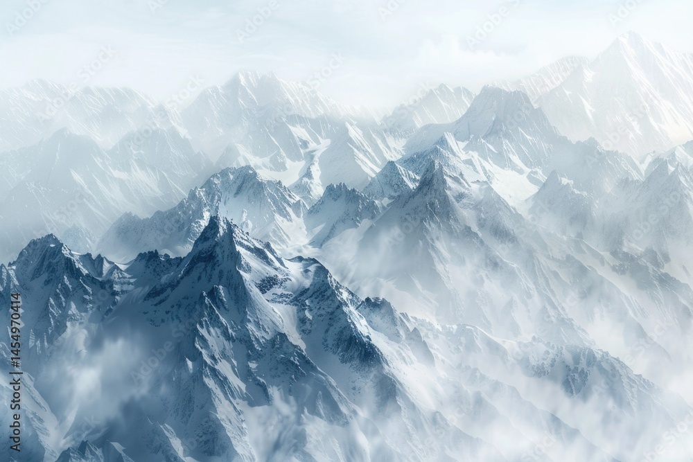 Obraz premium landscape mountains lake clouds