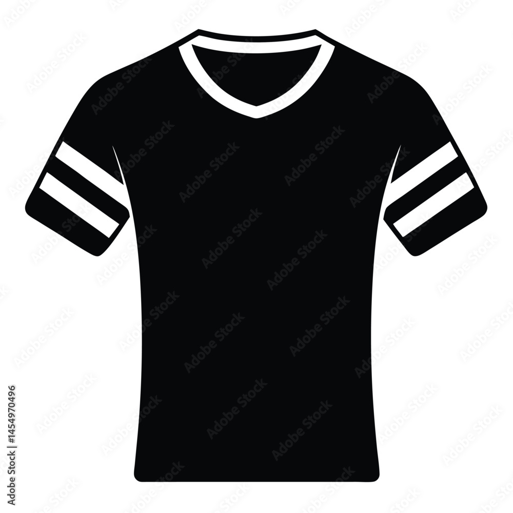 Naklejka premium t shirt silhouette illustration on white background