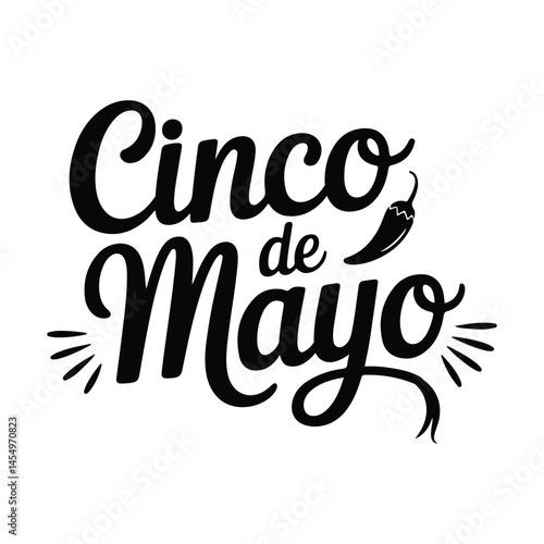 cinco de mayo typography badge
