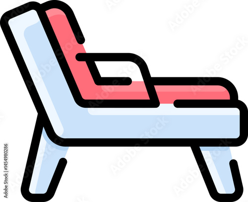 beach chair (2) illustration on a white background     