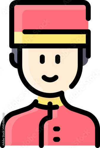 bellboy (2) illustration on a white background     