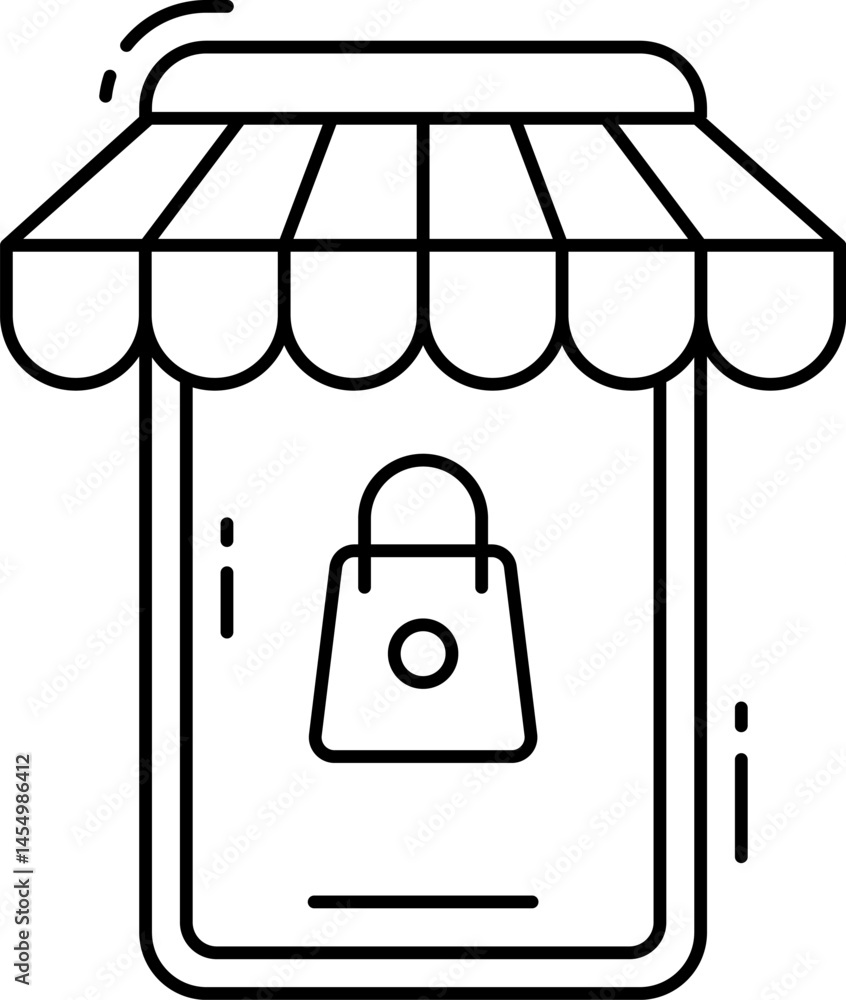 online shop illustration on a white background online shop illustration on a white background