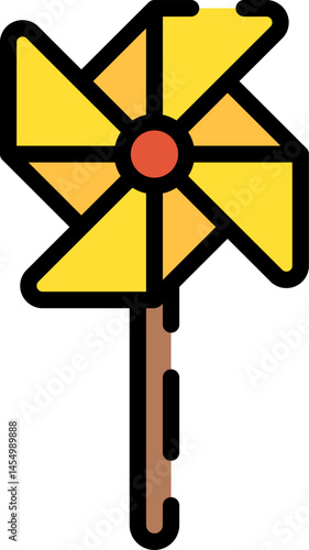 pinwheel illustration on a white background     