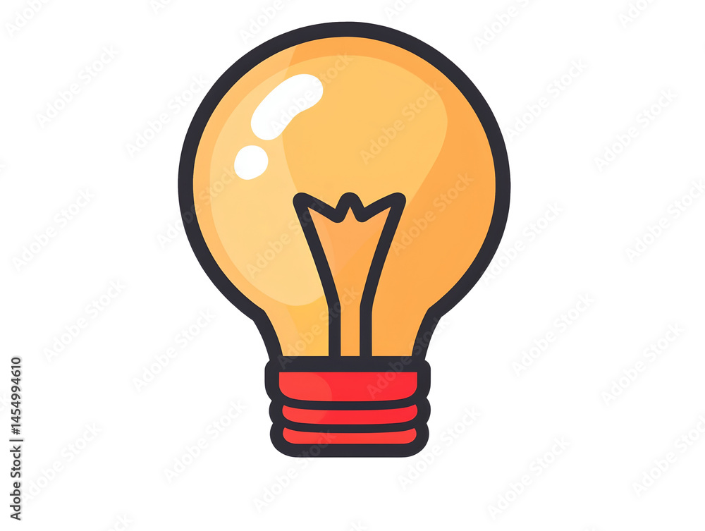 A light bulb with a red base A light bulb with a red base