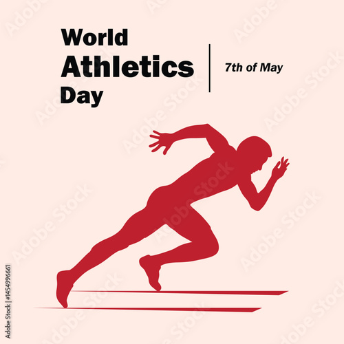 Vector graphic of World Athletics Day vector. World Athletics Day vector illustration