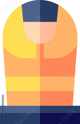 sarcophagus illustration on a white background    