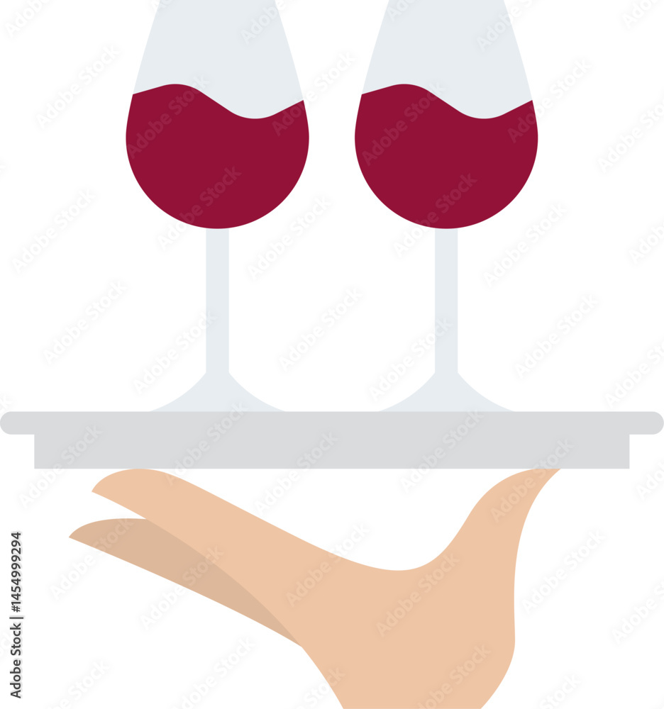 serving illustration on a white background serving illustration on a white background