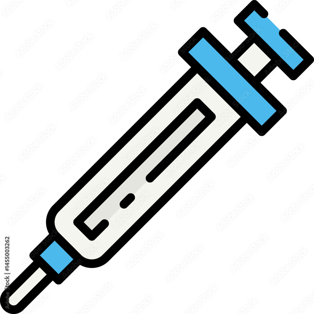 syringe illustration on a white background syringe illustration on a white background