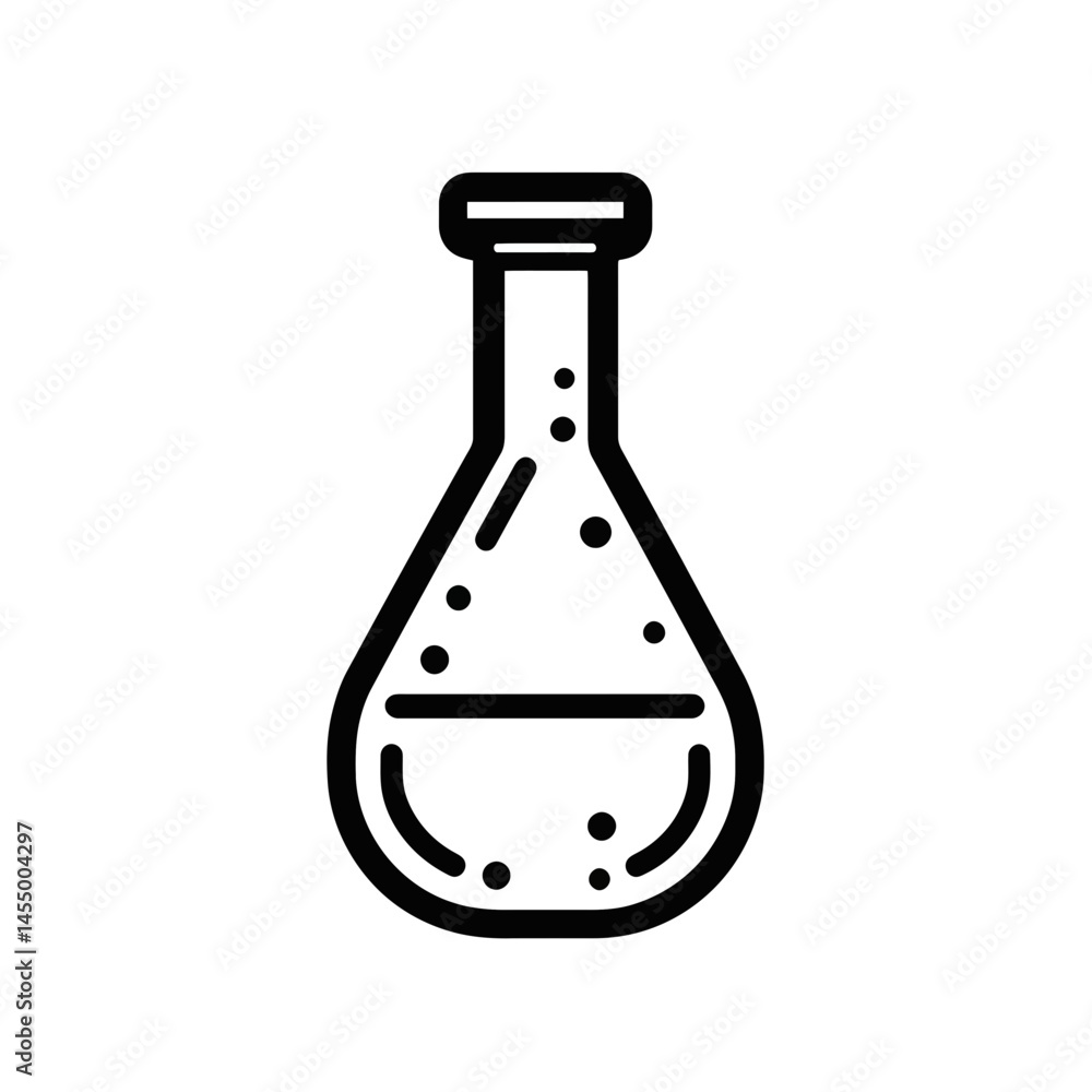 Minimalist tech-inspired illustration of a Florence flask highlighting scientific creativity and innovation in design Minimalist tech-inspired illustration of a Florence flask highlighting scientific creativity and innovation in design