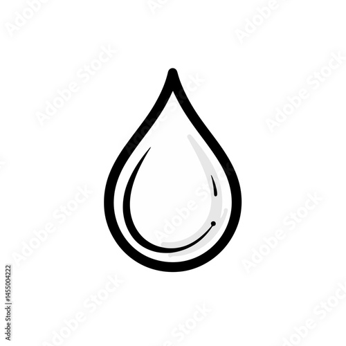 Minimalist dew drop icon design featuring a simple single line illustration perfect for modern graphics