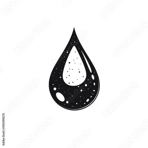 Minimalist dew drop icon in black line style showcasing elegant simplicity in design