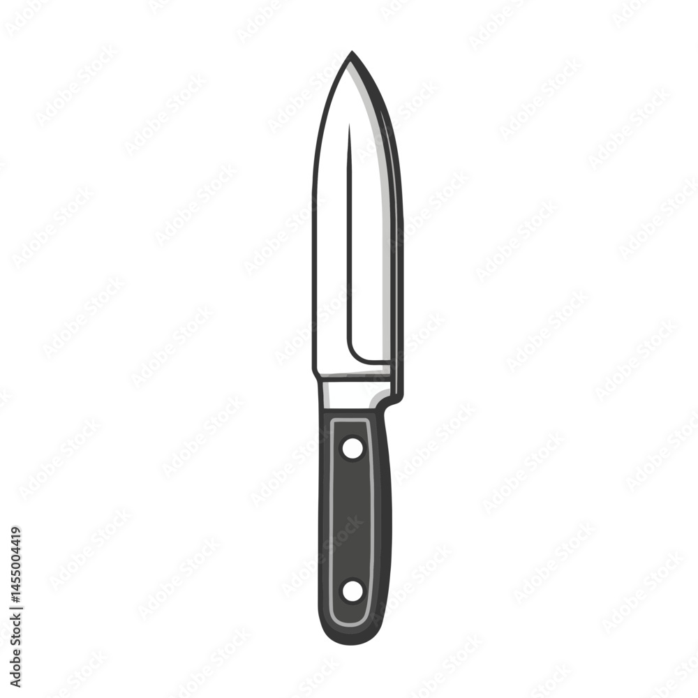 Minimalist tech-inspired line icon of a knife designed for clarity and simplicity in modern graphic design Minimalist tech-inspired line icon of a knife designed for clarity and simplicity in modern graphic design