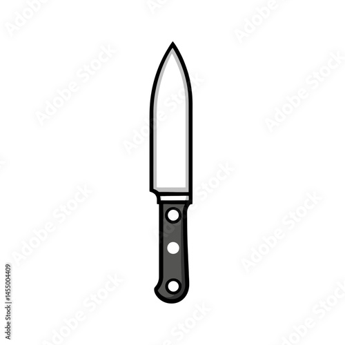 Minimalist knife icon designed with a single line, perfect for culinary and kitchen-themed projects, showcasing simplicity and elegance