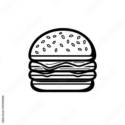 Minimalist hamburger icon showcasing a clean design with simple lines in monochrome style for modern applications