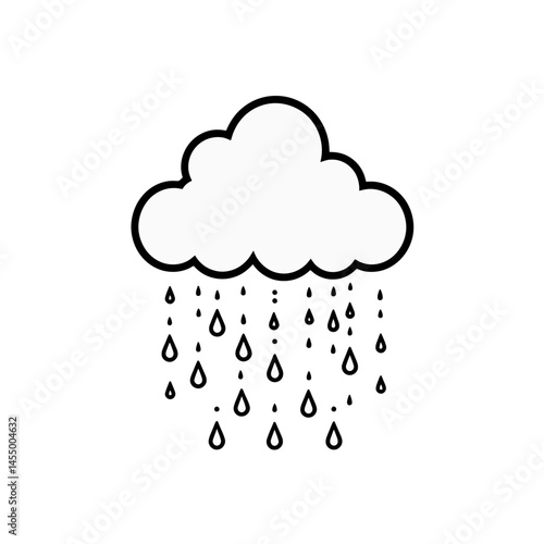 Sleet icon featuring a minimalist design with simple line art representing precipitation in a clear visual format