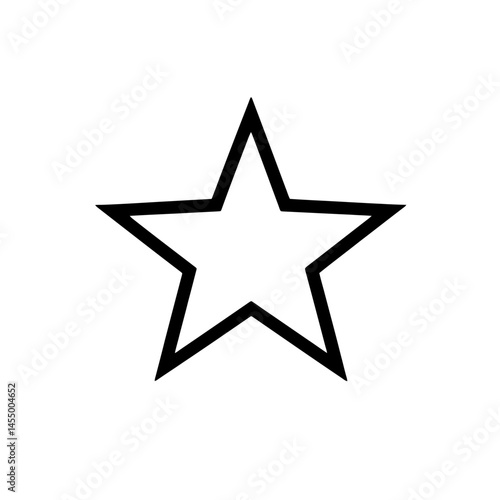Minimalist star icon in a single line style with a sleek and modern design suitable for various creative projects and themes