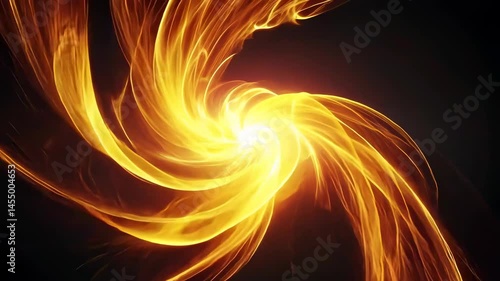 Vibrant swirling flames creating a mesmerizing fire vortex