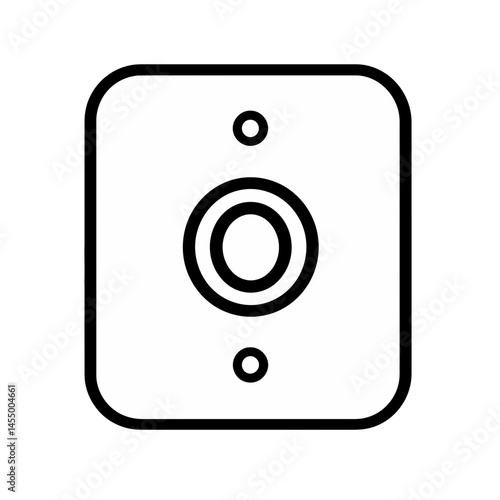 Minimalist toggle switch on icon in a clear 2D design showcasing modern simplicity and functionality