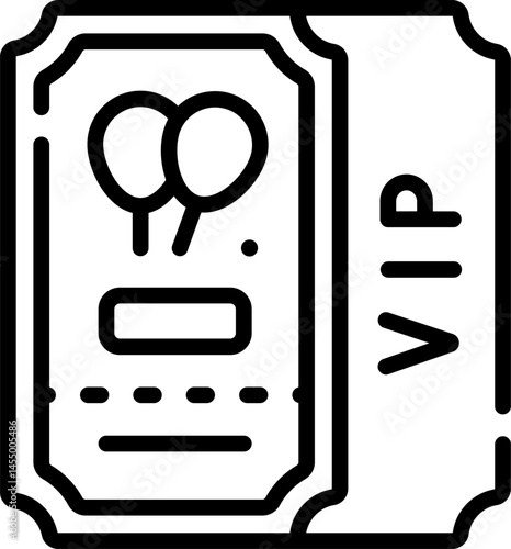 ticket illustration on a white background     