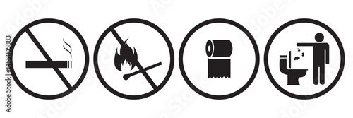 Public WC Toilet line icon vector set. Restroom for male, female, transgender, mother and baby, disabled person. Baby Changing Station (Men’s Room). Nursing room