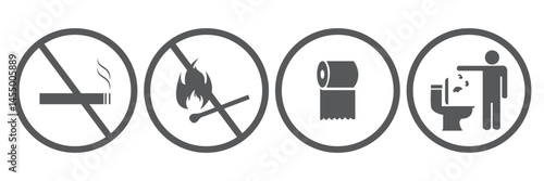 Public WC Toilet line icon vector set. Restroom for male, female, transgender, mother and baby, disabled person. Baby Changing Station (Men’s Room). Nursing room