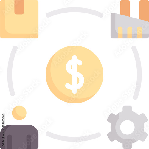 value chain illustration on a white background     