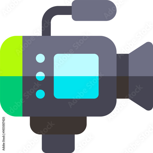 videocamera illustration on a white background     