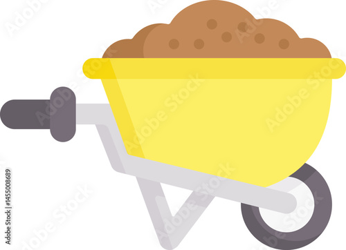 wheelbarrow illustration on a white background     
