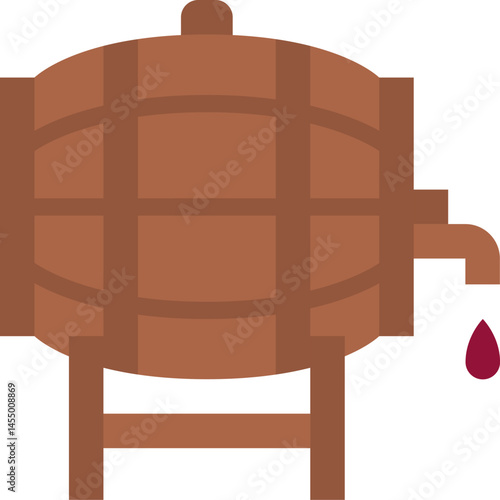 wine barrel illustration on a white background    