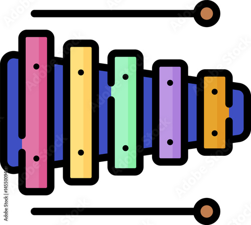 xylophone illustration on a white background    