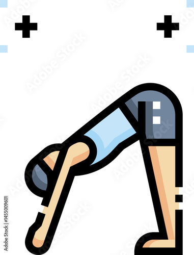 yoga pose illustration on a white background     