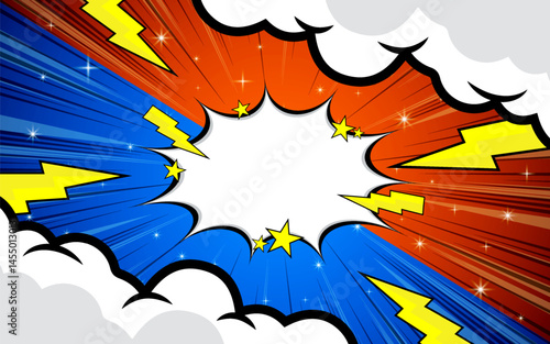 Comic cartoon versus with speech bubble background template