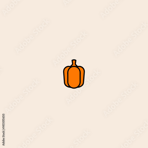 Pepper icon flat vector design.