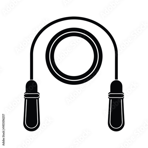 jump rope simple icon vector art silhouette