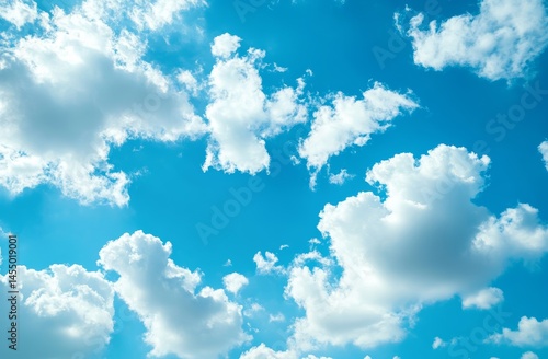Beautiful blue sky with white clouds clear background high resolution