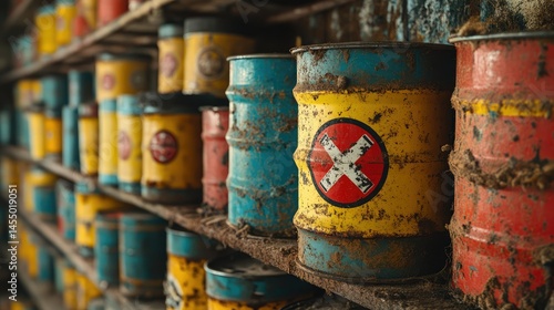 Wallpaper Mural Rusty metal storage containers Torontodigital.ca