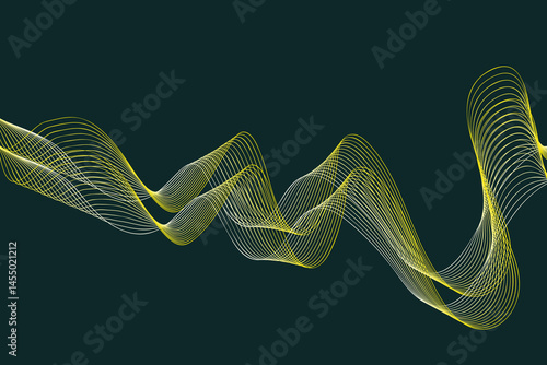 Abstract backdrop with luxury golden waves