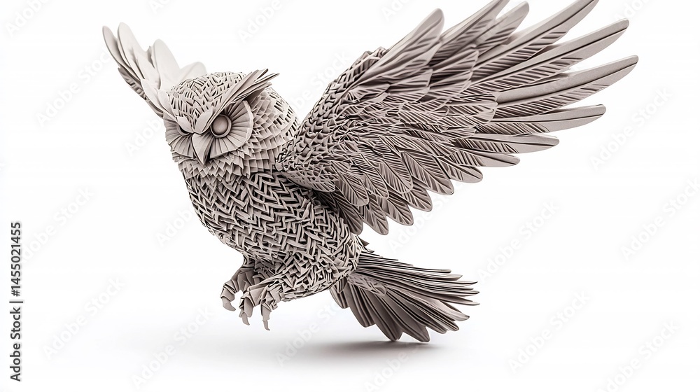 Fototapeta premium Abstract Owl in Flight