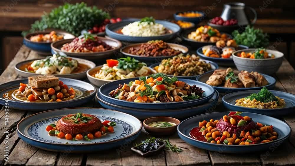 Delicious appetizing different food on a plate, Israeli national food Delicious appetizing different food on a plate, Israeli national food