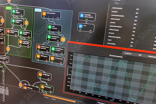Photography Russia. Moscow. The software interface for codeless programming.