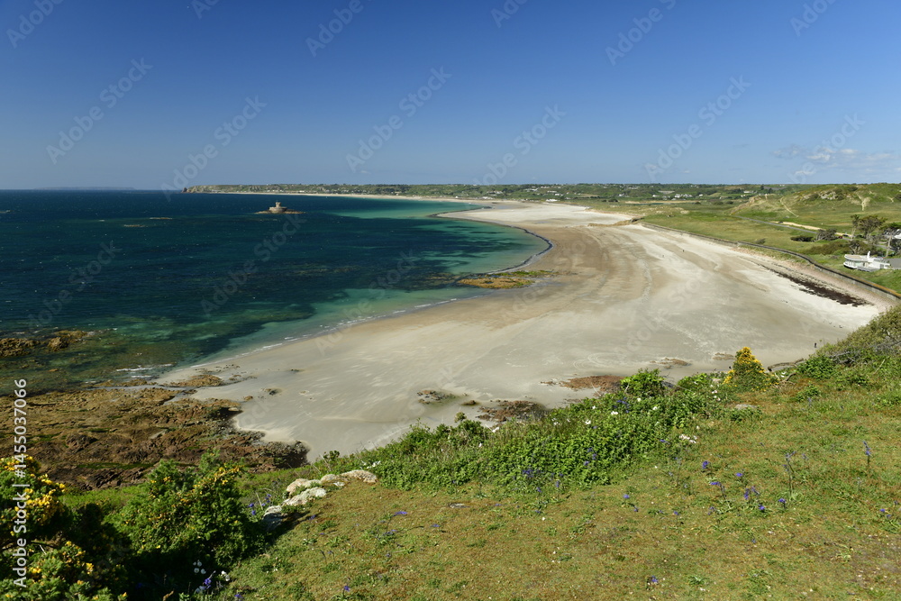 St.Ouen's, Jersey, Channel Islands. A natural bay and beach in Spring. St.Ouen's, Jersey, Channel Islands. A natural bay and beach in Spring.