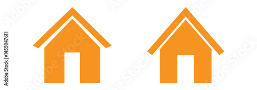 Minimalist House Icon with Roof