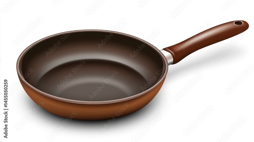 Cooking Pan A HighQuality Illustration of a Modern Frying Pan with Wooden Handle for Culinary Cooking Pan A HighQuality Illustration of a Modern Frying Pan with Wooden Handle for Culinary